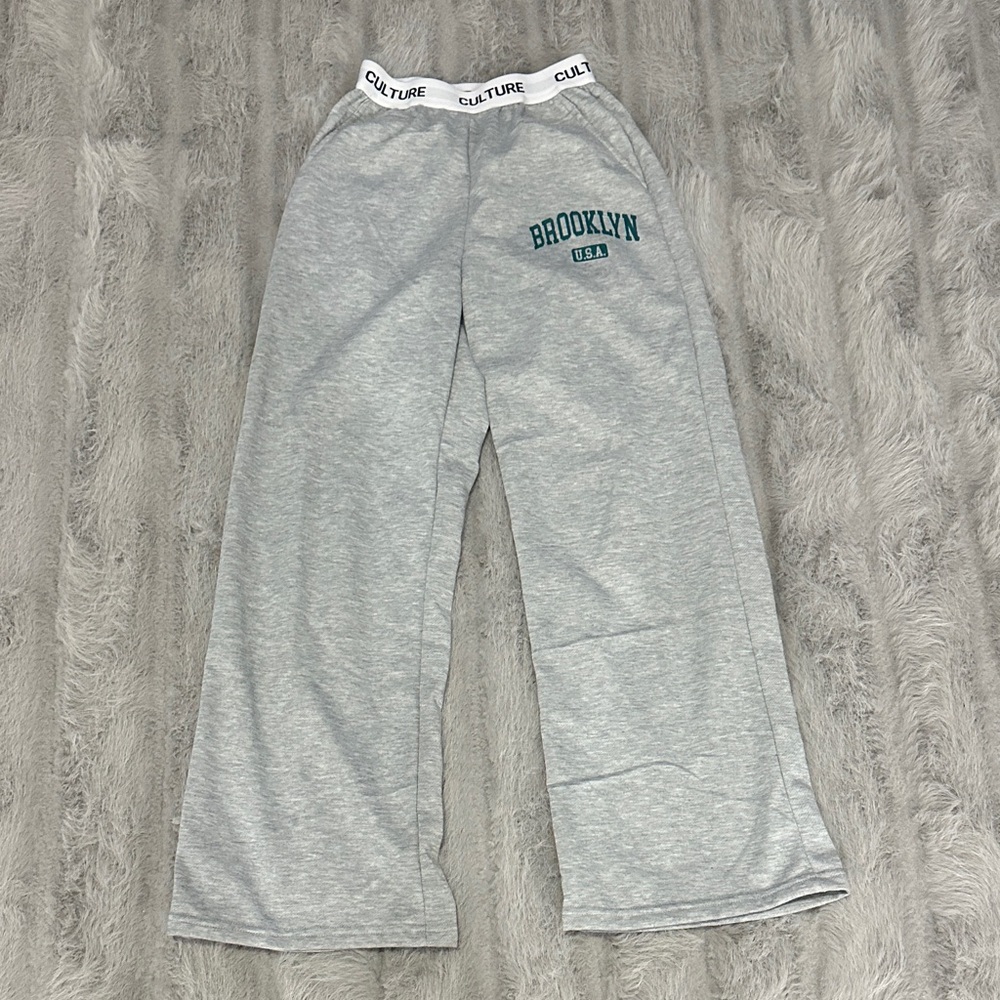 Love Culture Gray Track Pants with Brooklyn Print